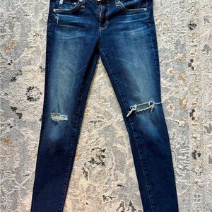 Women's AG The Legging Ankle Distressed Jeans